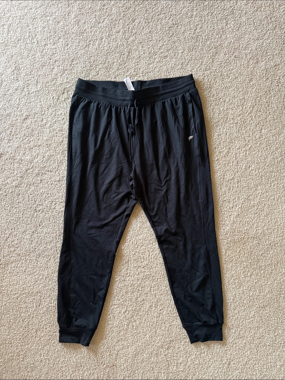 Fabletics Black Lounge Joggers with Logo Tag NWOT XXL/ 1X